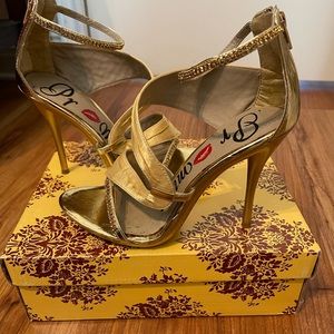 Promise Gold Rhinestone angle embellished heel